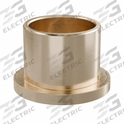 BUNTING BEARINGS Flanged Sleeve Bearing: Bronze, SAE 841, 3/4 in Bore, 7/8 in OD, 3/4 in Lg - Lubricated Food-Grade Metallic Flanged Sleeve Bearings