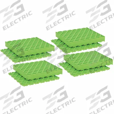 AIRLOC Vibration Isolator Pad: Buna-N, Diamond Pad Top, 8 in Lg, 8 in Wd, 3/4 in Ht - Vibration-Isolating Pads & Sheets