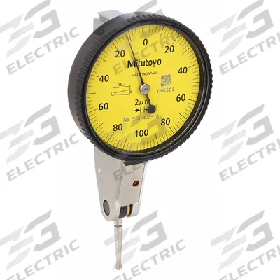 MITUTOYO Horizontal Dial Test Indicator: 0 mm to 0.2 mm, Horizontal, Metric - Dial Test Indicators - Horizontal & Tilted-Face Styles