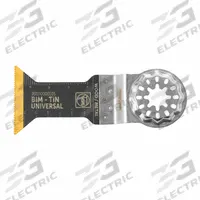 FEIN Oscillating Blade: 1 3/4 in Blade Wd, 2 1/8 in Overall Lg, Precision Cutting, Bi-Metal, 1 PK (MPN 99100000106). Key specifications — attr1097473: Aluminum; attr1097476: FEIN; attr1097456: Precision Cutting.