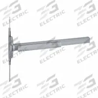 VON DUPRIN Exit Device: Aluminum (MPN QEL3347AEO 3 US28). Key specifications — Color: Gray; Product Type: Exit Device; Ligature Resistance: Not Ligature-Resistant; Brand: VON DUPRIN; Exit Device Type: Concealed Vertical Rod; Outside Trim Type: Lever; Exit Bar Style: Touchbar; ADA Compliant: No.