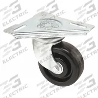 APPROVED VENDOR Plate Caster: Swivel, Phenolic, 3 in Wheel Dia, 1 1/2 in Wheel Wd, Triangle, Roller (MPN TS4 075 RP14 T19). Key specifications — Wheel/Tread Color: Black; Brand: APPROVED VENDOR; Roll Up: Swivel.
