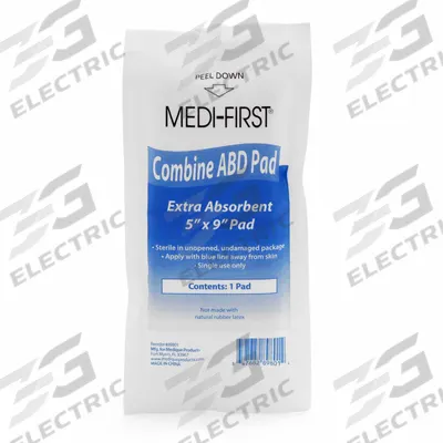 MEDI-FIRST Trauma Dressing: 9 in Dressing Lg, 5 in Dressing Wd, Gauze - Trauma Dressings