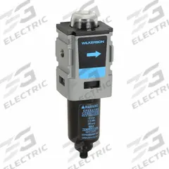 WILKERSON Filter: Coalescing, 1/4 in NPT, 0.5 micron, 250 psig Max Op Pressure, Metal Bowl, 08 (MPN M08-02-BS00B). Key specifications — attr110055: 08; attr110024: Piston Drain; attr110008: WILKERSON.