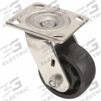 APPROVED VENDOR Plate Caster: Corrosion-Resistant, Swivel, Nylon, 4 in Wheel Dia, 2 in Wheel Wd (MPN P21SX-HNG040R-14-001). Key specifications — attr1109528: Black; attr1109541: APPROVED VENDOR; attr1172513: Swivel.
