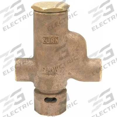 ZURN Trap Primer: Bronze, Chrome-Plated, Silver, 1/2 in Nominal Pipe Size - Trap Primers & Repair Parts