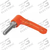 KIPP Adjustable Handle: Zinc w/ SS Thread, 1/4"-20 Thread, 20 mm Thread Lg, 65 mm Lg, Orange (MPN K0738.2A22X20). Key specifications — Brand: KIPP.