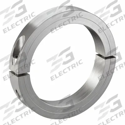 CLIMAX METAL PRODUCTS Shaft Collar: 2-Piece, Inch, Round, Clamp-On, 4 in Bore Dia - Stainless Steel Recessed-Screw Shaft Collars