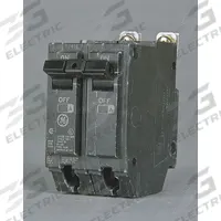 GE Miniature Circuit Breaker: THQB, 15 A, 120/240V AC, Single Phase, 10kA at 120/240V AC, 2 Poles (MPN THQB2115HID). Key specifications — attr195972: 15 A; attr195973: 120/240V AC; attr195974: Single; attr195975: 10kA at 120/240V AC; attr195976: Load Centers.