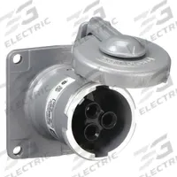 HUBBELL Pin and Sleeve Receptacle: Silver, 250V DC/600V AC, Single Phase, 60 A, 3 Pole, 4 Wire (MPN HBL360RS2W). Key specifications — Brand: HUBBELL.