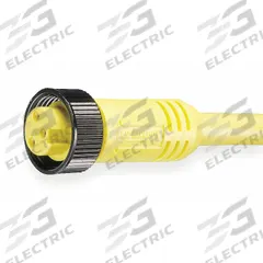 Cordset: 7/8"-16 Female Straight x Bare Wire, 3 Pins, Yellow, PVC, 20 ft Cable Lg, 16 AWG Wire Size (MPN 103000A01F200). Key specifications — Cable Jacket Color: Yellow; NEMA Rating: 6P; Cable Jacket Material: PVC; IP Rating: IP68; Wire Size: 16 AWG; Brand: BRAD HARRISON.