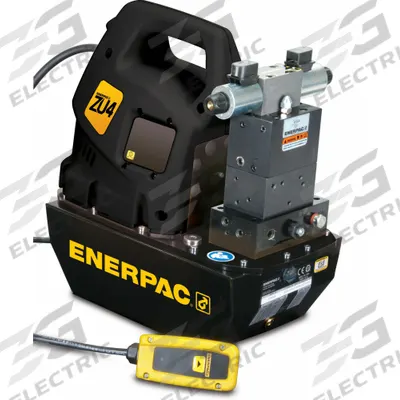 ENERPAC Hydraulic Pump: 10,000 psi Max. Op Pressure, 60 cu in/min Max. Flow Rate - Corded High-Power Portable Electric Hydraulic Pump Units