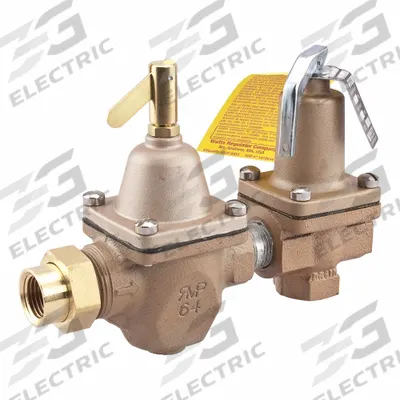 Watts Combination Fill and Relief Valve: Iron, 30 psi Factory Set Pressure - ASME Section IV Combination Pressure Relief & Regulator Valves
