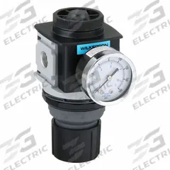 WILKERSON Regulator: Aluminum, 3/8 in NPT, 228 scfm, 0 psig to 125 psig, 300 psig Max Op Pressure (MPN R28-03-F0G0B). Key specifications — attr111664: Yes; attr111400: 28; attr111627: WILKERSON.