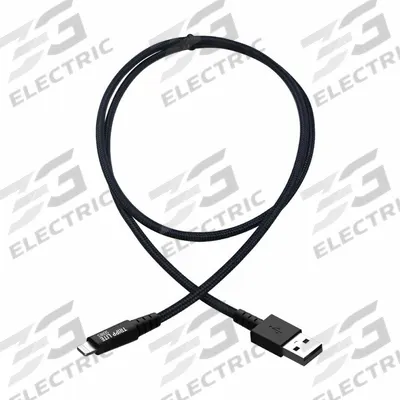 EATON TRIPP LITE Usb Cable: Type A End 1, Lightning End 2, Black/Gray, 1 ft Lg - Reinforced USB & Lightning Cables