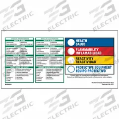 BRADY HMIG Label: 4 in Ht, 8 in Wd, Paper, Adhesive, 8 in x 4 in, HMIG, 100 PK (MPN 827LS). Key specifications — Material: Paper.