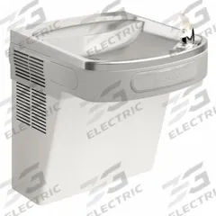ELKAY Drinking Fountain: On-Wall, 19 13/16 in Ht, Front Push Button, Non-Refrigerated, Gray (MPN EZSDS). Key specifications — Housing Color: Gray; Brand: ELKAY; Housing Material: Vinyl Clad Steel; Housing Finish: Vinyl Clad; Chilling Capacity: Non-Refrigerated.