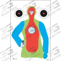 ACTION TARGET Shooting Range Targets: Paper, Silhouette Target, 35 in Ht, 23 in Wd, 50 PK (MPN PR-B21E-50). Key specifications — Color: Green; Target Style: Silhouette; Target Grouping: Scoring and Qualification; Material: Paper; Brand: ACTION TARGET.