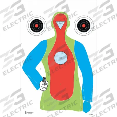 ACTION TARGET Shooting Range Targets: Paper, Silhouette Target, 35 in Ht, 23 in Wd - Silhouette Targets