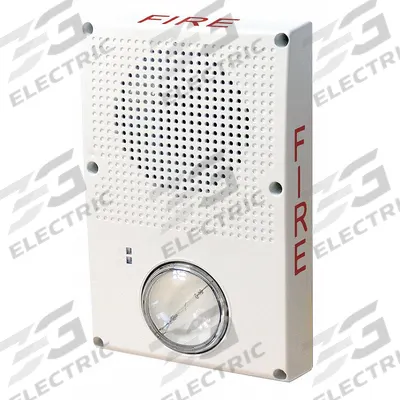 EDWARDS SIGNALING Speaker Strobe: 24 V DC/25/70 V, 8.5 in Overall Ht, 5.63 in Overall Wd - Fire Alarm Speakers with Strobe Light