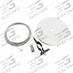 KEYSTONE TECHNOLOGIES Light Fixture Mounting Kit: For Use With Linear Arch Fixtures, 5 in Overall Lg (MPN KT-LALED-5CC-2-NF-KIT). Key specifications — Brand: KEYSTONE TECHNOLOGIES; Includes: 15 ft Aircraft Cable; For Use With: Linear Arch Fixtures.