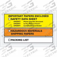 APPROVED VENDOR Packing List Envelopes: 10 in Outside Ht, 6 1/2 in Outside Lg, Centered, 1,000 PK (MPN PL497). Key specifications — Color: Orange/Yellow; Message Location: Centered; Opening Location: Side Loading; Brand: APPROVED VENDOR.