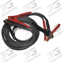 ASSOCIATED EQUIP Booster Cable: Crimped, 5 AWG, Std Jaw, 12 ft Cable Lg, Black, Copper (MPN 6156). Key specifications — Cable Connection Type: Crimped; Cable Wire Gauge: 5 AWG; Jaw Type: Standard Jaw; Cable Jacket Color: Black; Cable Wire Material: Copper; Includes: Flexi-Spring Cable Guard; Brand: ASSOCIATED EQUIP.