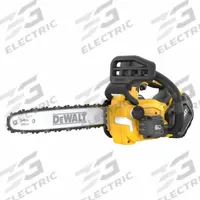 DEWALT Battery-Powered Chainsaw Kit: 14 in Bar Lg, Top Handle, Auto Chain Oiler, 60 V (MPN DCCS674X2). Key specifications — Brand: DEWALT.