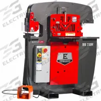 EDWARDS Ironworker: 230V AC /Single-Phase, 4 Stations, 55 Tonf Hydraulic Force, 23 A Current (MPN IW55-1P230-A). Key specifications — attr69797: Punch; attr67058: 5⁄8 in; attr66073: IW55-1P230-A; attr66076: EDWARDS.