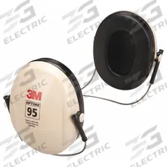 3M PELTOR Earmuffs: Behind-the-Neck Earmuff, 21 dB NRR, Foldable, Foam/Polyurethane/PVC, Beige (MPN 8062). Key specifications — Includes: Head Strap; Sub-brand: PELTOR(TM) Optime(TM) 95; Style: Foldable; Dielectric: No; Electrically Insulated: No; Band Material: Stainless Steel; Cushion Material: Polyurethane; Cup Material: ABS.