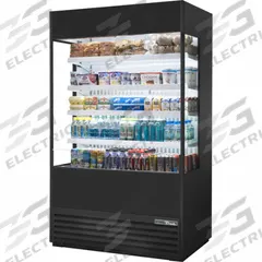 TRUE REFRIGERATION Refrigerated Merchandiser: 78 1/2 in x 48 in x 29 1/8 in, Black, 4 Shelves (MPN TOAM-48GS-HC~NSL01). Key specifications — attr1277723: TRUE REFRIGERATION; attr1277683: R-290; attr1277691: No; attr1277694: Black; attr1280716: Partial Glass Panel with Glass Sides; attr1280729: TOAM.