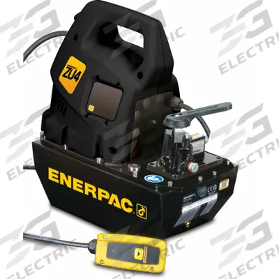 ENERPAC Hydraulic Pump: 10,000 psi Max. Op Pressure, 60 cu in/min Max. Flow Rate - Corded High-Power Portable Electric Hydraulic Pump Units