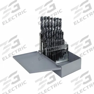 APPROVED VENDOR Jobber Length Drill Bit Set: 29 Pc, 1/16" to 1/2" by 64ths - General Purpose High-Speed Steel Jobber-Length Drill Bit Sets
