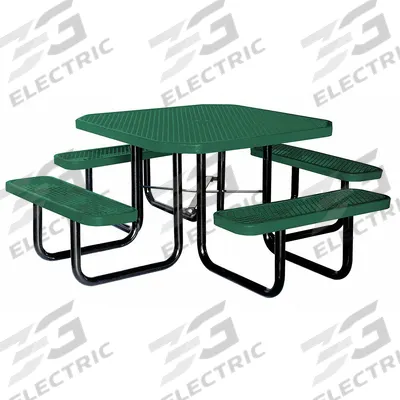 Grainger Picnic Table: Expanded Metal - Octagon Picnic Tables