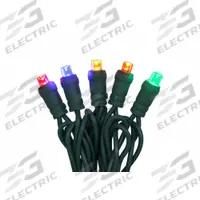 LED Holiday String Lights: Bottom Button Shape, 23 11/16 ft Lg, Blue/Green/Orange/Red/Yellow, 5.2 W (MPN 60RG13). Key specifications — Brand: APPROVED VENDOR; Light Color: Blue/Green/Orange/Red/Yellow.