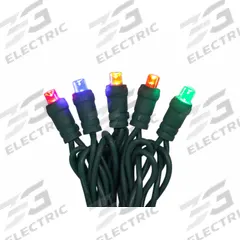 LED Holiday String Lights: Bottom Button Shape, 23 11/16 ft Lg, Blue/Green/Orange/Red/Yellow, 5.2 W (MPN 60RG13). Key specifications — Brand: APPROVED VENDOR; Light Color: Blue/Green/Orange/Red/Yellow.