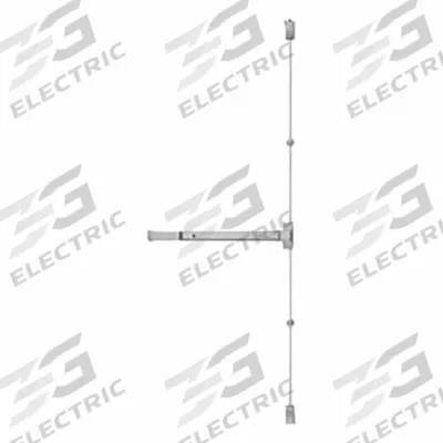 TELL MANUFACTURING Surface Vertical Rod Exit Device: 3 ft Max Door Wd - Surface Vertical Rod Push Bars