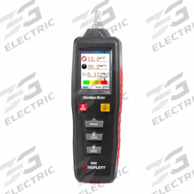 TRIPLETT Vibration Meter: Vibration, 10 Hz to 1 kHz (Low)/1 to 4 kHz (High), TFT LCD - Standard Vibration Meters