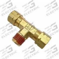 PARKER Compression Tee Fitting: 3/8 in OD x 3/8 in OD x 1/4 in Pipe Fitting Size, Brass (MPN VS172CA-6-4). Key specifications — Brand: PARKER.