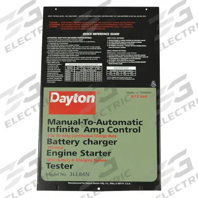 Dayton Front Panel: For 3LE84 - Maintenance & Repair Parts