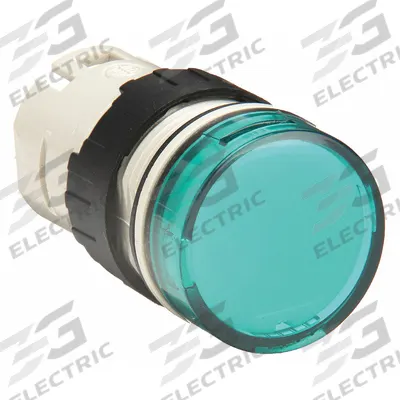 SCHNEIDER Pilot Light Head: 16 mm Panel Mounting Hole Dia, Green, Smooth, LED - Pilot-Light Heads