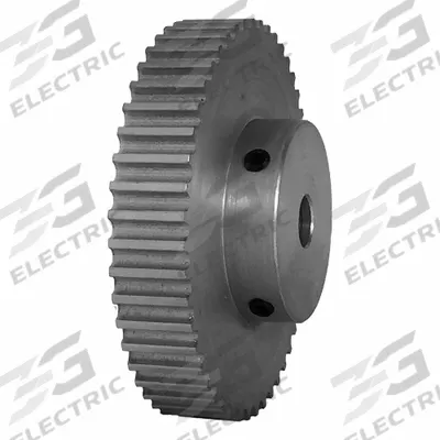 Dayton Timing Pulley: Curvilinear, Fixed, For HTD Timing Belt Section, For 9 mm Belt Wd - HTD Section Fixed-Bore Timing Pulleys with Hub