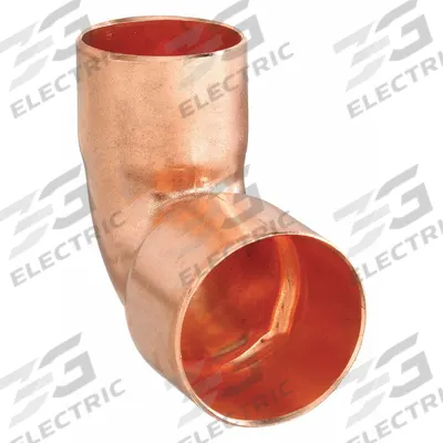 NIBCO Sweat Fitting Elbow: 1 1/2 in CTS x 1 1/4 in CTS, Cup x FTG - Wrot Copper Tube Fittings
