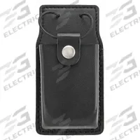 HEROS PRIDE Radio Pouch: Black, Leather, Plain, 6 1/2 in x 2 1/2 in, Snap Closure (MPN 1440BPN). Key specifications — attr188437: Black; attr188438: Leather; attr188431: Radio and Phone Pouch.