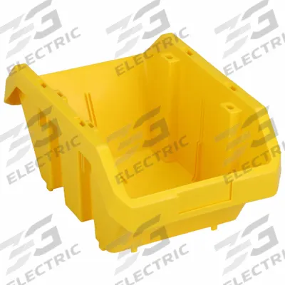 QUANTUM STORAGE SYSTEMS Cross-Stacking Bin: 9 1/4 in x 14 in x 6 1/2 in, Yellow - Cross-Stacking Plastic Bins
