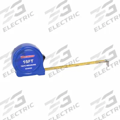 WESTWARD Tape Measure: Nonmagnetic Single Hook Tip, 16 ft, Plastic - Standard (Inch) Tape Measures