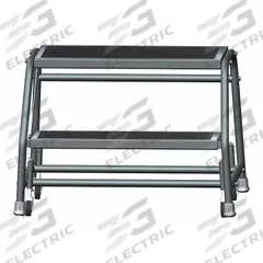 BALLYMORE Step Stool: 1.6 ft Overall Ht, 450 lb Load Cap, 2 Steps, Steel, 2.4 ft Standing Ht (MPN 226R). Key specifications — attr1051722: Rolling Step Stool; attr1051697: BALLYMORE; attr1051699: (4) Swivel; attr1051702: Gray; attr1051713: Handrails Not Included; attr1051726: Rectangle.