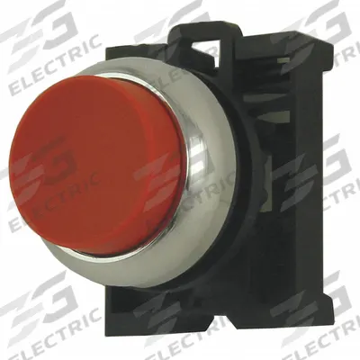 EATON Extended Push Button: Red, 22 mm Mounting Size, Metallic - Extended-Length Push-Button Operators