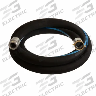 CONTINENTAL Suction and Discharge Hose: 1 1/4 in Hose Inside Dia., 150 psi, Black, 15 ft Hose Lg - EPDM Water Suction & Discharge Hose Assemblies with EPDM Cover with Spiral-Plied Synthetic Fabric & Wire Helix Reinforcement