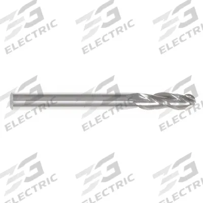 APPROVED VENDOR Ball End Mill: Carbide, TiCN Coated, 3 Flute, 1" Mill Dia, 1-1/2" LOC - General Purpose Carbide Ball End Mills
